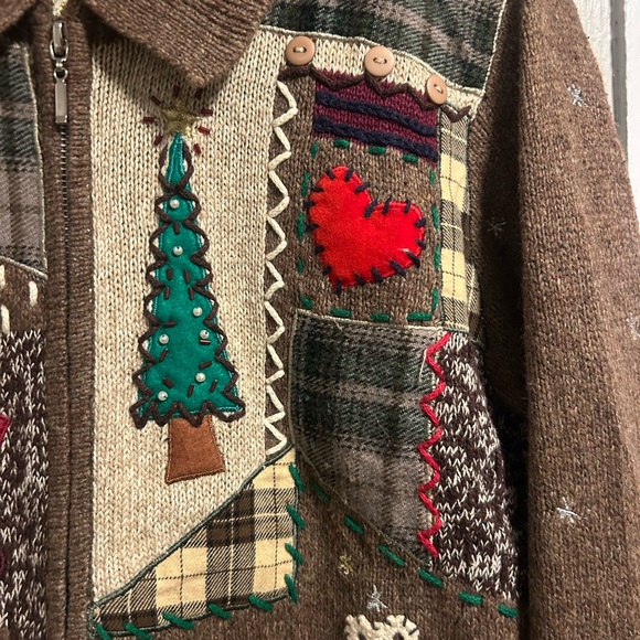 Designers Originals Brown Festive Cardigan - Picture 6 of 10